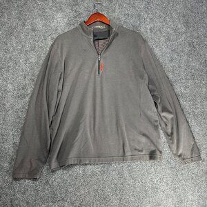 Spyder Sweatshirt Men Large Gray  1/4 Zip Collared Red Logo Web Neck Pullover